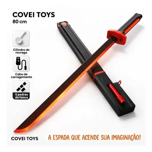 2026 Fire Spin Sword Double Edge Light Up Sound Swordgrey