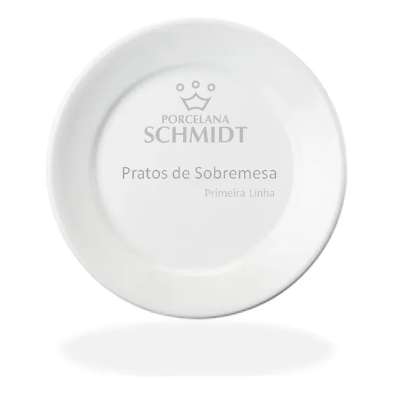 Conjunto De Pratos De Sobremesa 6 Peças Convencional Schmidt