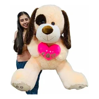 Perro De Peluche Gigante 110cms Corazón + Perro De Peluche Gigante 110cms Corazón +