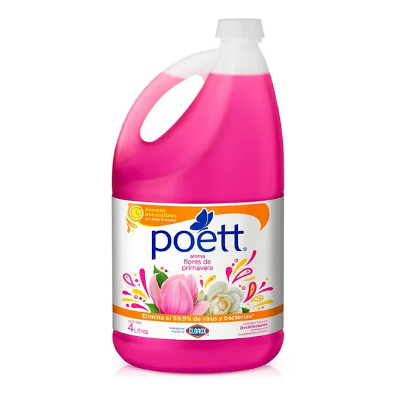 Limpiador De Pisos Desinfectante Primavera Poett 4 Lt