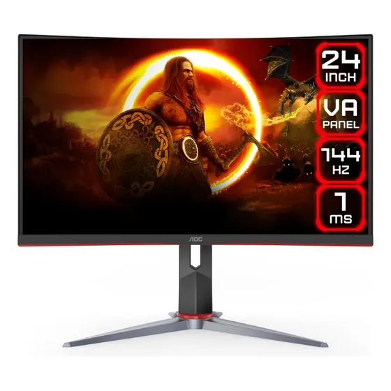 Monitor Gamer AOC C24G2 con pantalla de 23.6" 165Hz y resolución Full HD