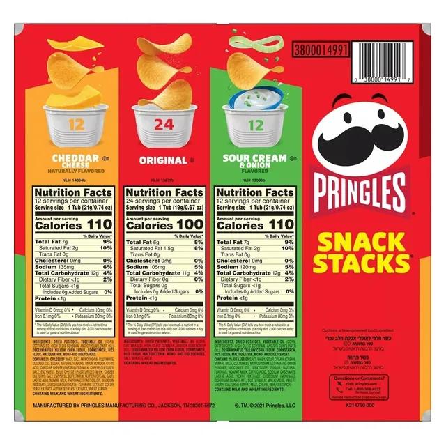 Papitas Pringles Snack Mix 48 Cups