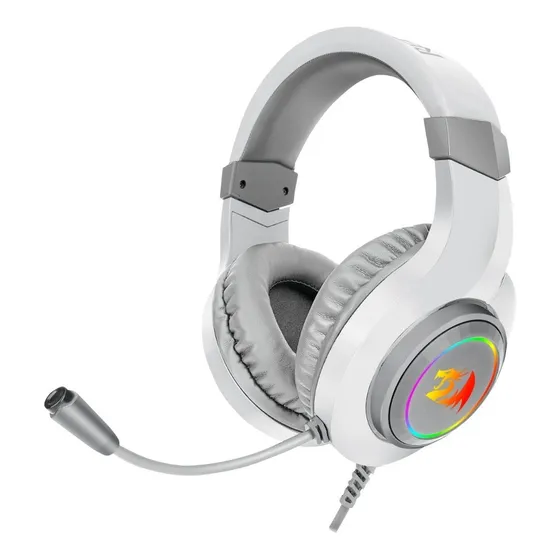 Headset Gamer Redragon Hylas White H260-rgb-w Color Blanco Luz RGB