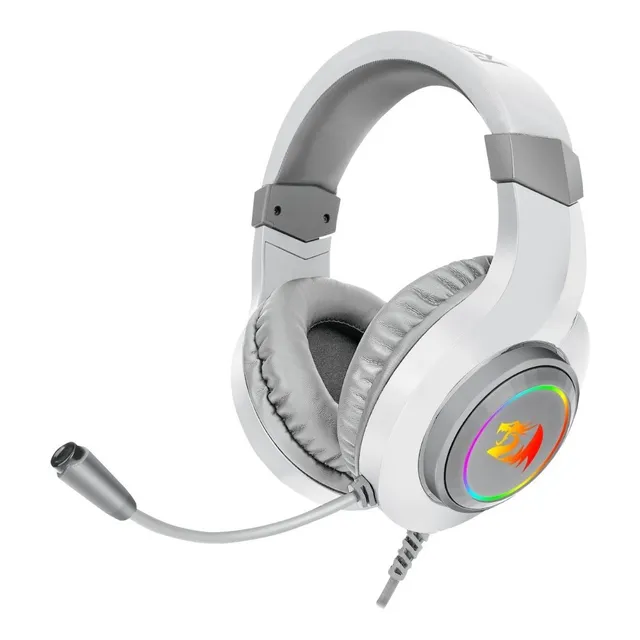 Headset Gamer Redragon Hylas White H260-rgb-w Color Blanco Luz RGB