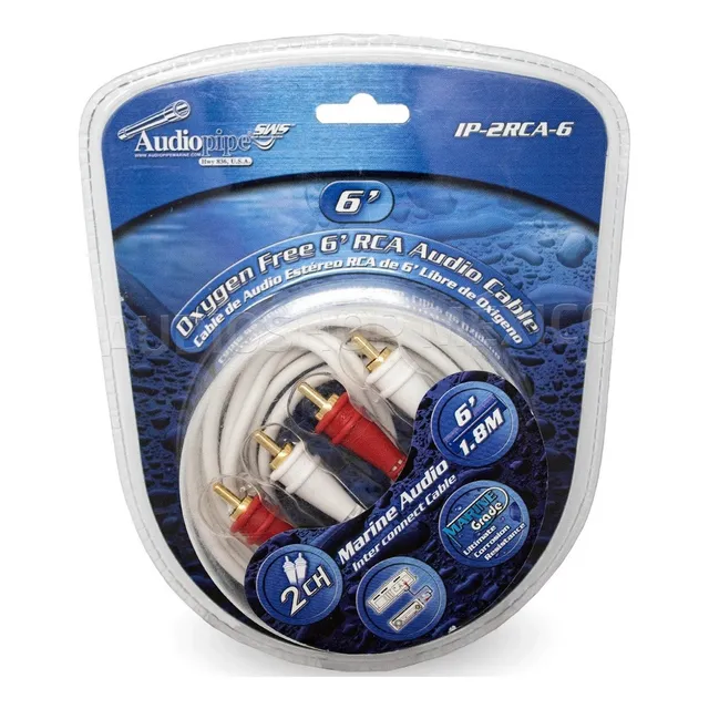 Cables Marino Rca Audiopipe Ip-2rca-6 182.88cm Sws 2 Canales