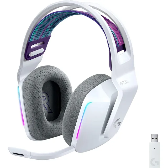 Auriculares Gamer Inalambricos Logitech G733 Rgb Whit Backup