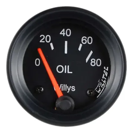 Manômetro Mecânico Pressão Óleo Motor Willys 52mm Willtec
