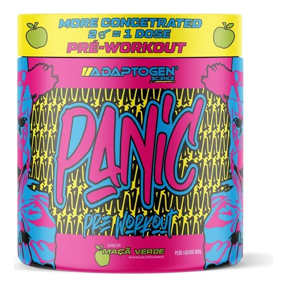 Pré-treino Panic 300g Com Beta Alanina  Adaptogen Preworkout