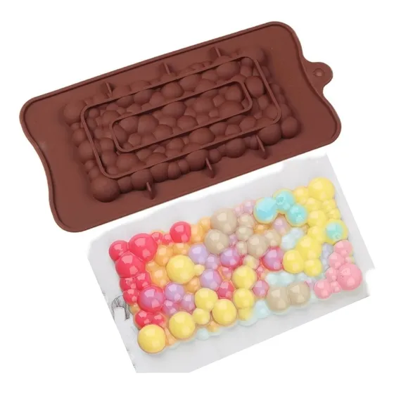 Molde De Silicon Para Tabletas Barras De Chocolate 