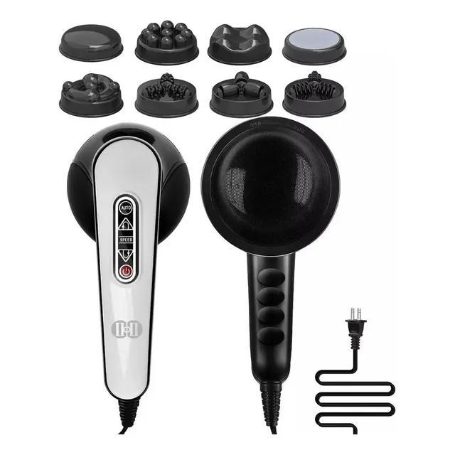 Ciicii Masajeador Eléctrico Masajeadores Electricos Espalda 5 Modos 6 Velocidades Y 6 Cabezales De Masaje Masajeador Para Espalda Cuello Y Pierna Aparato Masajer Para Hombre Mujer Papa Mamá