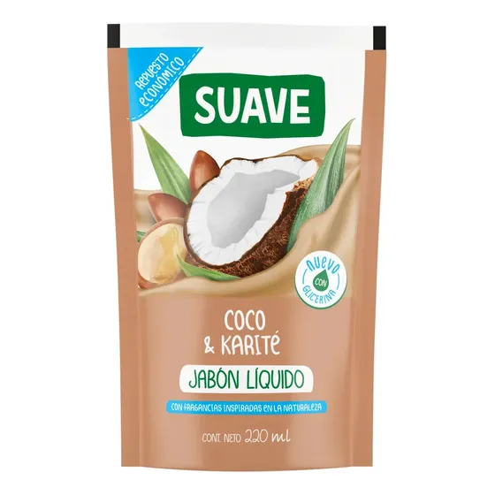 Suave Jabon Liquido Repuesto Coco Y Karite 220ml