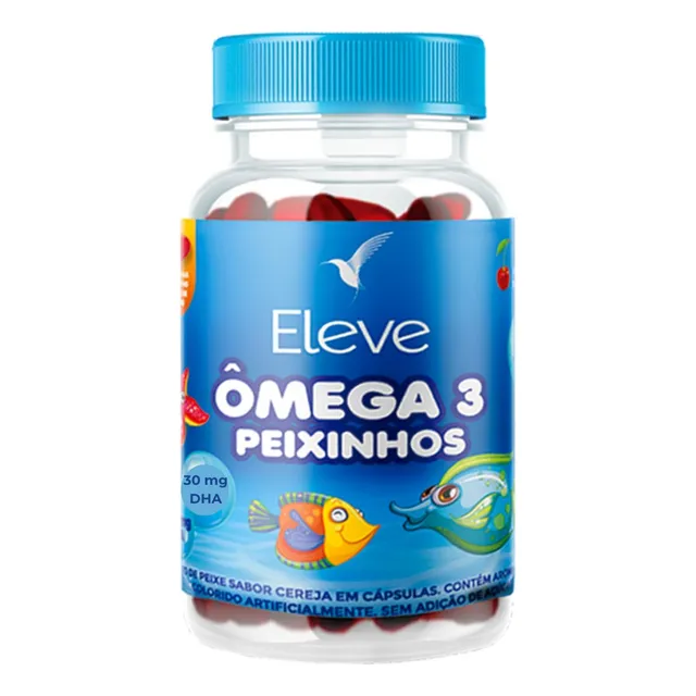 Ômega 3 Kids Peixinhos Com 120 Cápsulas Mastigáveis 30 Dias