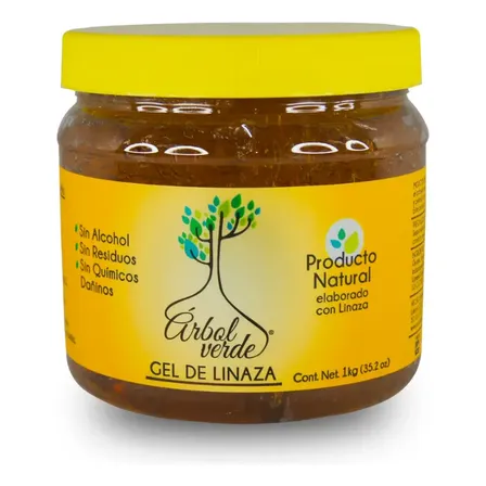 Gel Fijador De Linaza Para Peinar 1 Kg Árbol Verde Natural