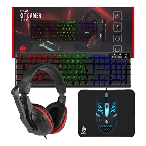 Kit Gamer XZone GTC-02 com Teclado, Mouse, Headset e Mousepad USB