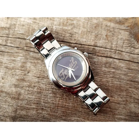 Reloj Fossil Big Tic Vintage Plateado Plateado Rojo