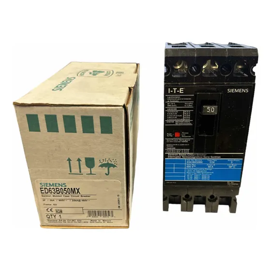 Interruptor Termomagnetico Marca Siemens 3 Polos 50 Amp.