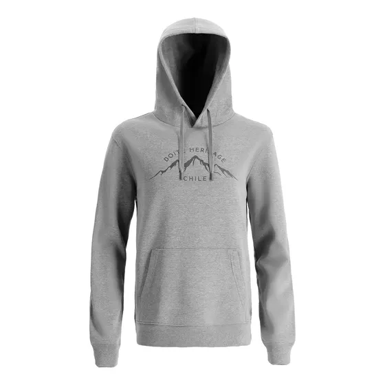 Poleron Hobby Print Hombre Gris Doite