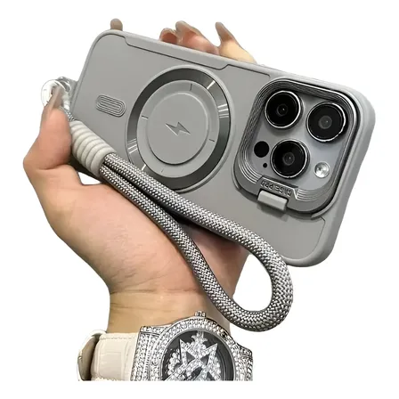 Capa Case Magsafe Para iPhone Anti Impacto Com Suporte+tiras