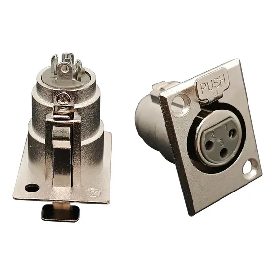 Conector Chasis Xlr Canon Hembra Para Empotrar X2 Unidades