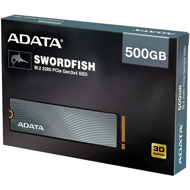DISCO SOLIDO INTERNO SSD ADATA SWORDFISH 500GB M.2 2280 COLOR GRIS