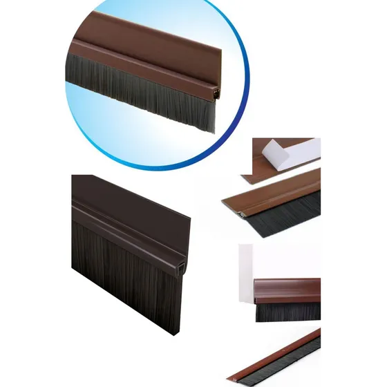 Zócalo Parabichos Para Puertas, 1 Mt, Aluminio, Cepillo,pega