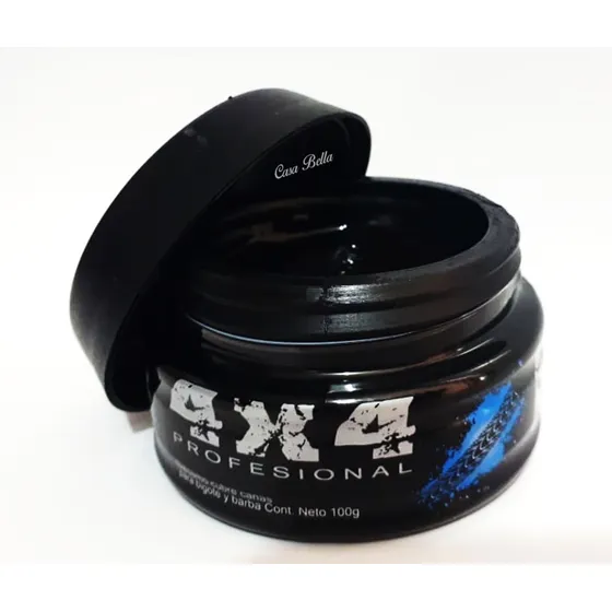 Balsamo Negro Cubre Canas Para Bigote Y Barba 4x4 100gr