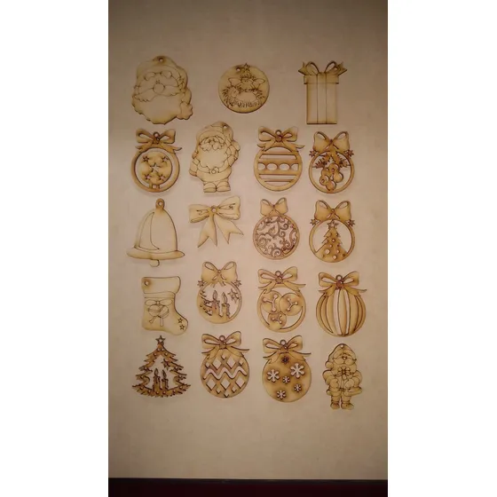 Adornos Navideños Mdf Navida 100 Unidades 