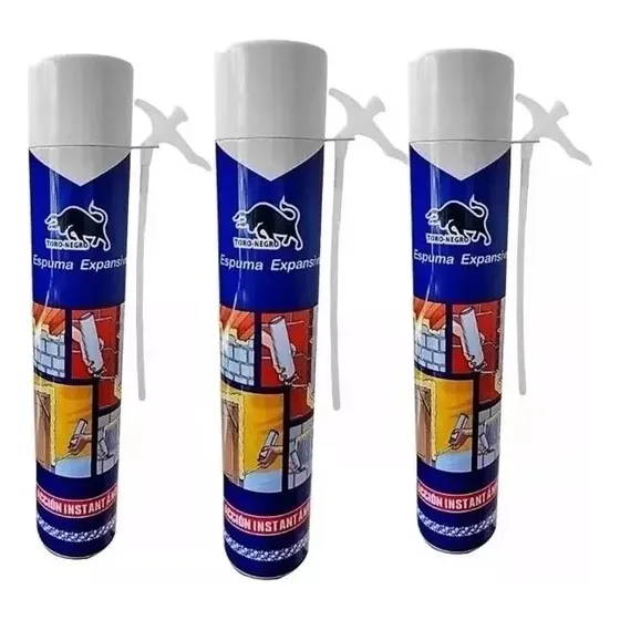 Sellador De Poliuretano Espuma Expansiva 750 Ml Pack 3
