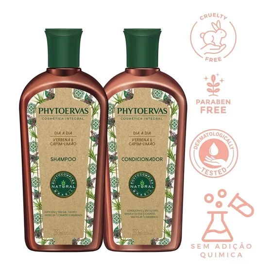 Shampoo Condicionador  Dia A Dia Verbena Phytoervas Kit 