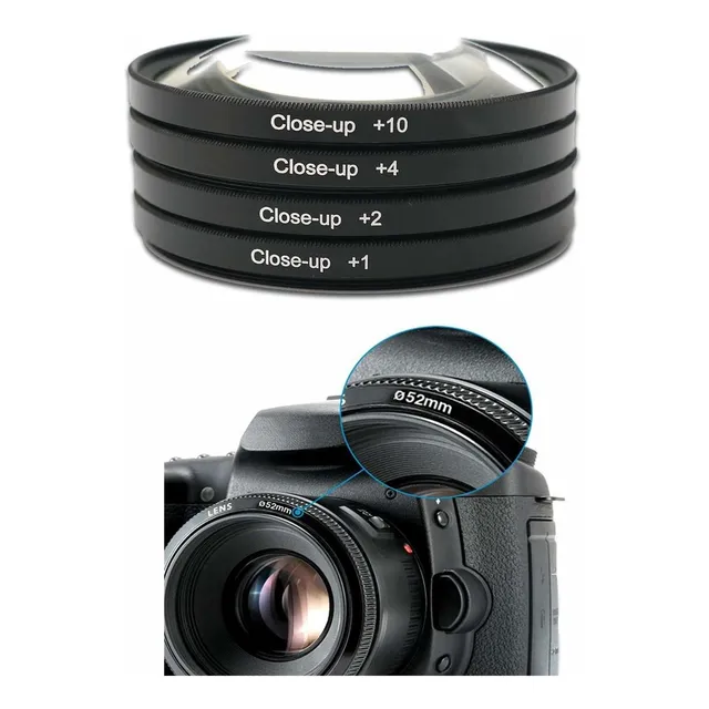 Kit 4 Filtro Cierre In 1 2 Dioptria Para Lente Macro Nx
