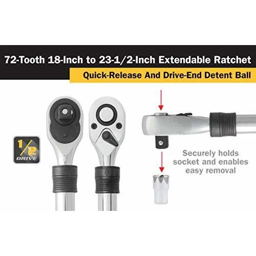 Inch Drive To Tooth Extendable Ratchet