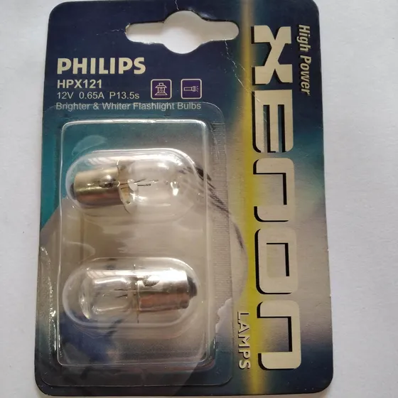 Bombillo Linterna Xenon Xpx121 12v-0.65a Phillips 2pzas