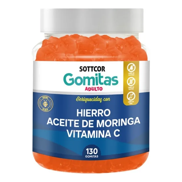 Hierro Para Adultos Gomitas Sottcor 100gr Chicle