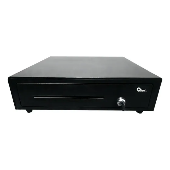 Cajón De Dinero Qian Negro Con Llave, 5 Compartimentos Para Billetes Y 8 Para Monedas, Compatible Con Windows, Conexión Por Cable Rj11, Modelo Sheng