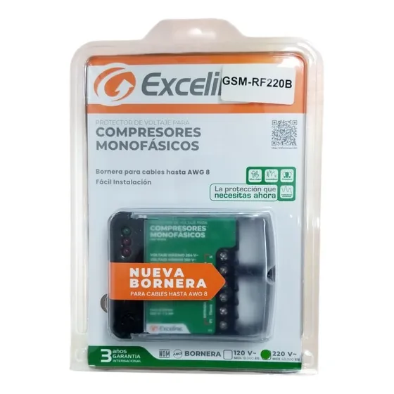 Protector Voltaje Compresores Monofasicos 220v Exceline