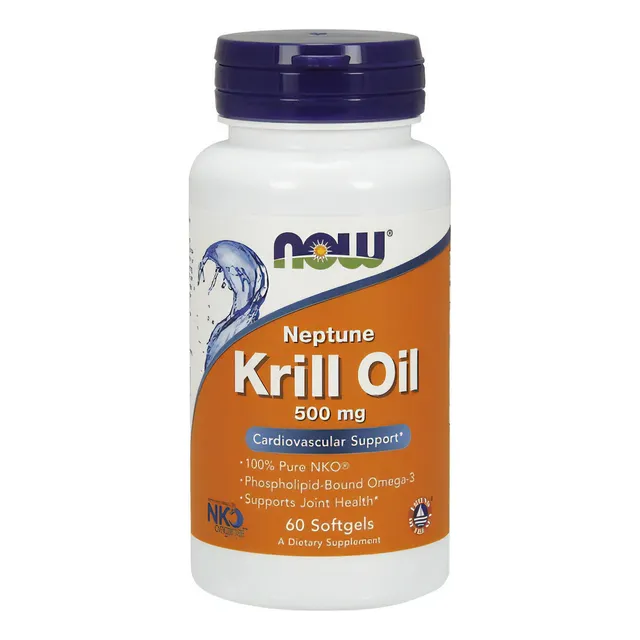 Omega  3 500 Mg 60 Capsulas Blandas Concentrado Krill Now Sabor Sin Sabor