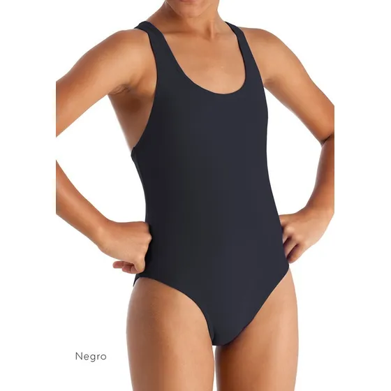 Traje De Bano Entero Unicolor  Olimpico Clásico