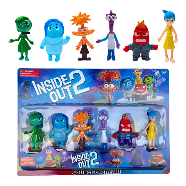 Bonecos Inside Out Divertidamente 2 Pvc Kit 6 Peças