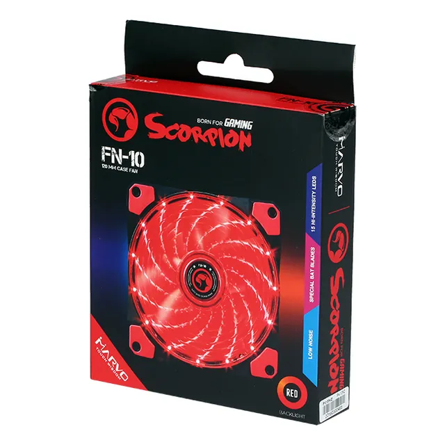 Ventilador Para Gabinete Marvo Scorpion Fn-10 Rd Led Rojo