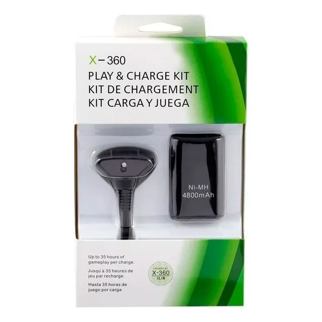 Kit Carga Y Juega Cable Y Bateria Recargable Para Xbox 360