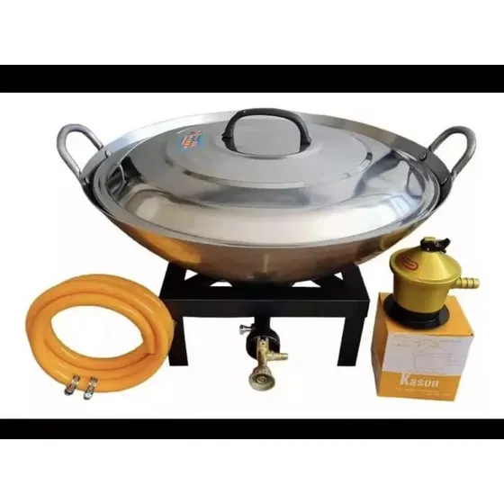 Disco De Cocimiento 45cm Con Tapa Regulador Y Fogón