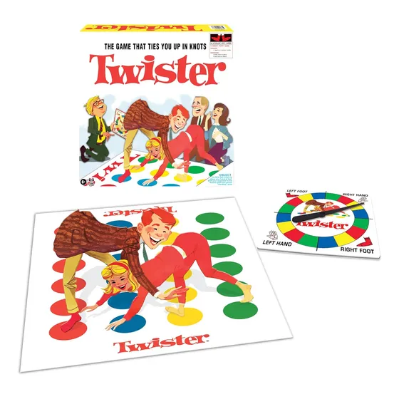 Twister Clásico Diseño Retro Juego 2-4 Jugadores Familiar