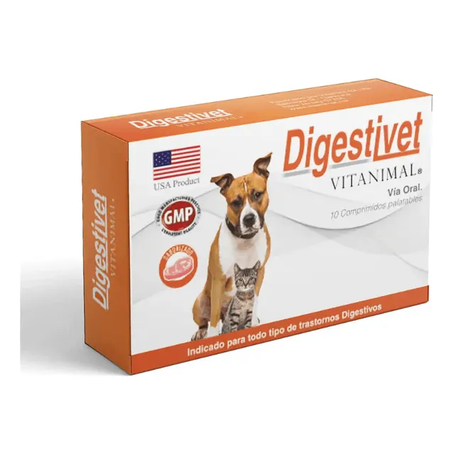 Digestivet Vitanimal 10 Comprimidos Uso Veterinario
