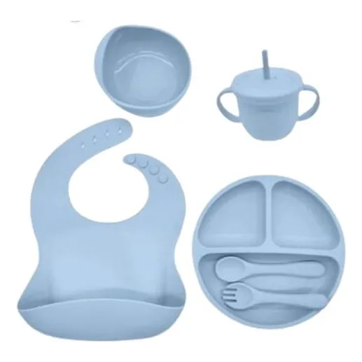 Set De Alimentación Para Bebé Plato Bebé Vajilla De Silicona