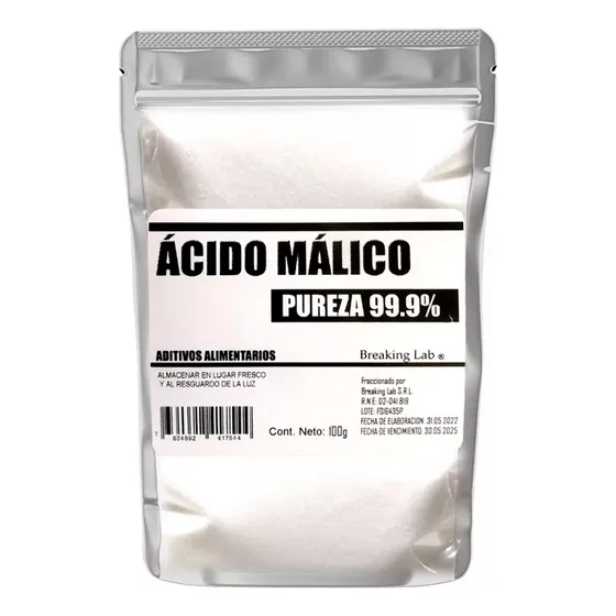 Breaking Lab Ácido Málico Puro En Polvo 100g