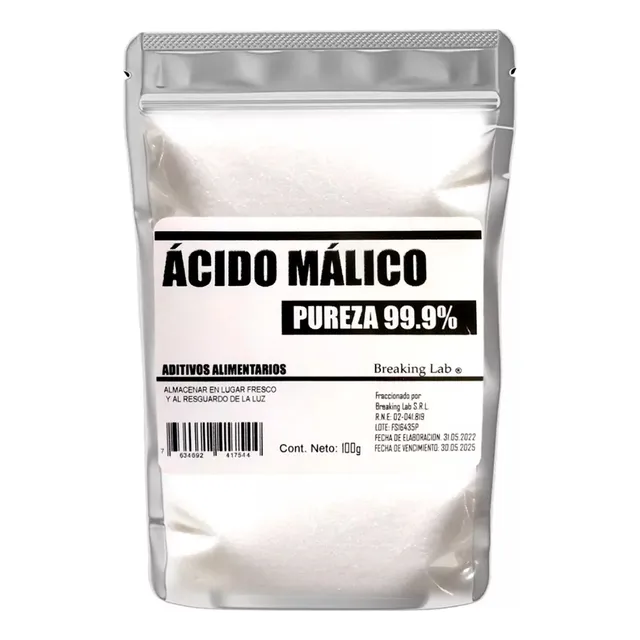 Breaking Lab Ácido Málico Puro En Polvo 100g