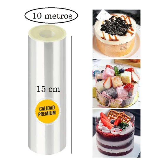 Rollo De Acetato Repostería Fraisier Tsunami Postres 15 Cm