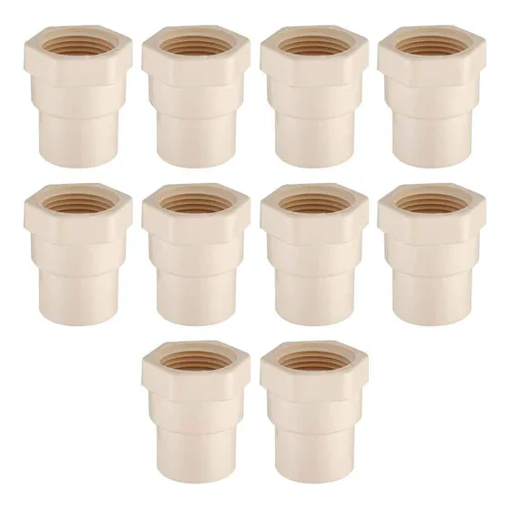 Pack 10 Adaptador Conector Hembra Cpvc Con Empaque 3/4  Cnx
