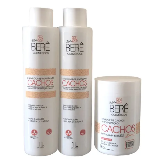 Kit Cachos E Revitalizacao Bela Bere Shampo Condici Ativa 1k
