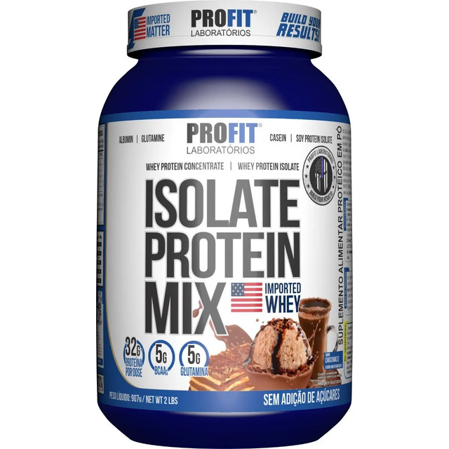 Suplemento en pó ProFit Laboratórios Proteínas de Isolate Protein Mix sabor cookies & cream x 907g